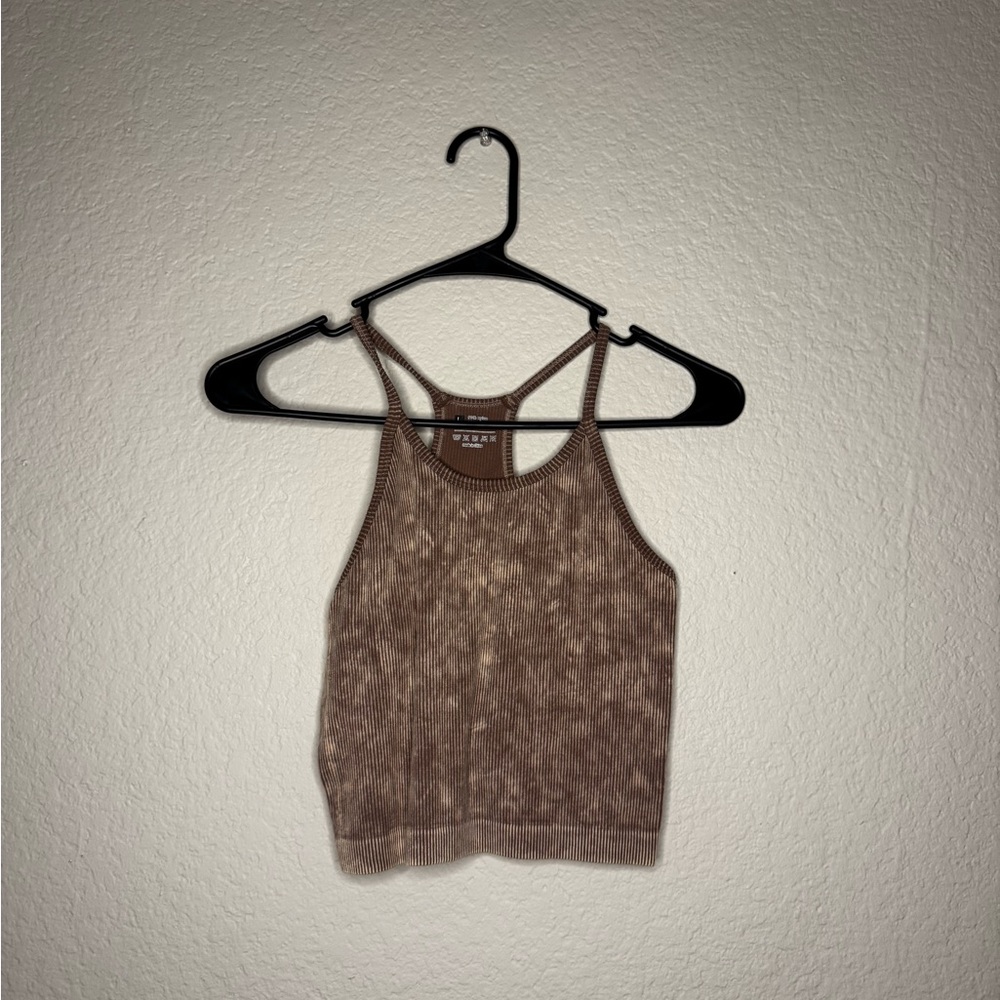 Hollister Tan Ribbed Tank Top